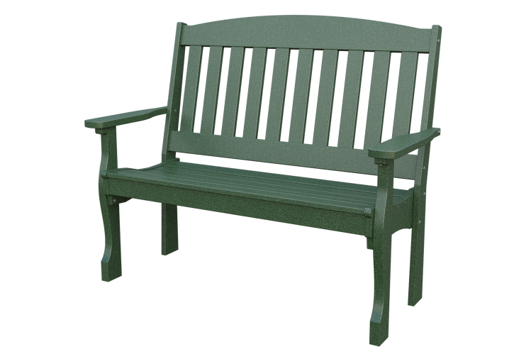 Patiova Recycled Plastic 4' English Garden Bench - LEAD TIME TO SHIP 6 WEEKS OR LESS