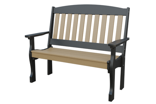 Patiova Recycled Plastic 4' English Garden Bench - LEAD TIME TO SHIP 6 WEEKS OR LESS