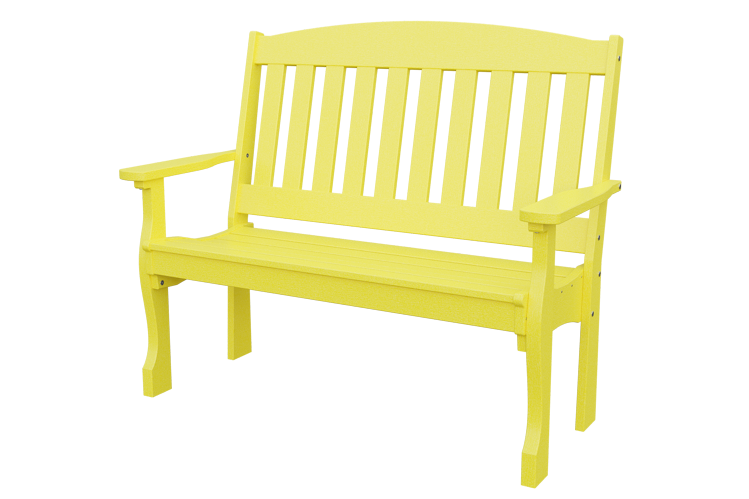 Patiova Recycled Plastic 4' English Garden Bench - LEAD TIME TO SHIP 6 WEEKS OR LESS