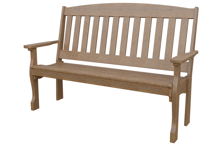 Patiova Recycled Plastic 5′ English Garden Bench - LEAD TIME TO SHIP 6 WEEKS OR LESS