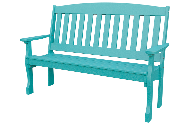 Patiova Recycled Plastic 5′ English Garden Bench - LEAD TIME TO SHIP 6 WEEKS OR LESS