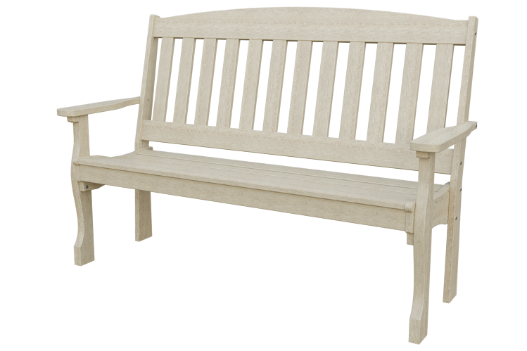 Patiova Recycled Plastic 5′ English Garden Bench - LEAD TIME TO SHIP 6 WEEKS OR LESS