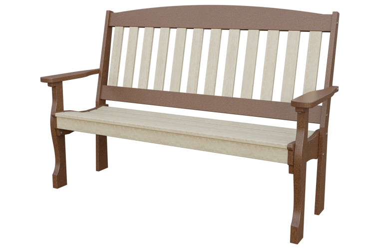 Patiova Recycled Plastic 5′ English Garden Bench - LEAD TIME TO SHIP 6 WEEKS OR LESS