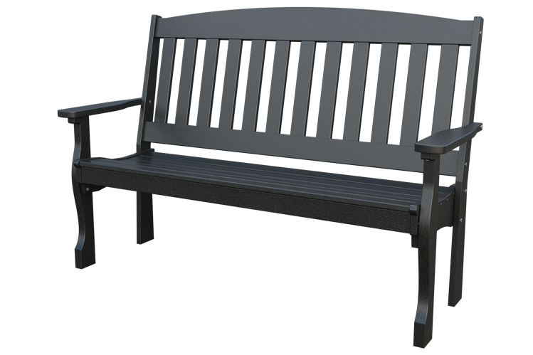 Patiova Recycled Plastic 5′ English Garden Bench - LEAD TIME TO SHIP 6 WEEKS OR LESS