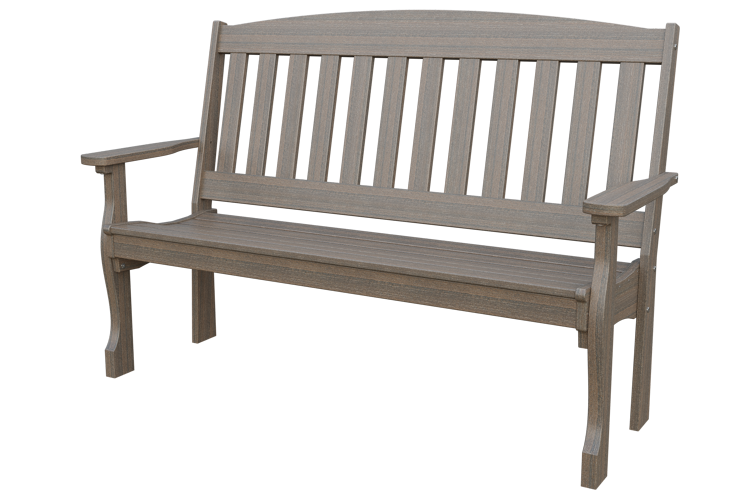 Patiova Recycled Plastic 5′ English Garden Bench - LEAD TIME TO SHIP 6 WEEKS OR LESS