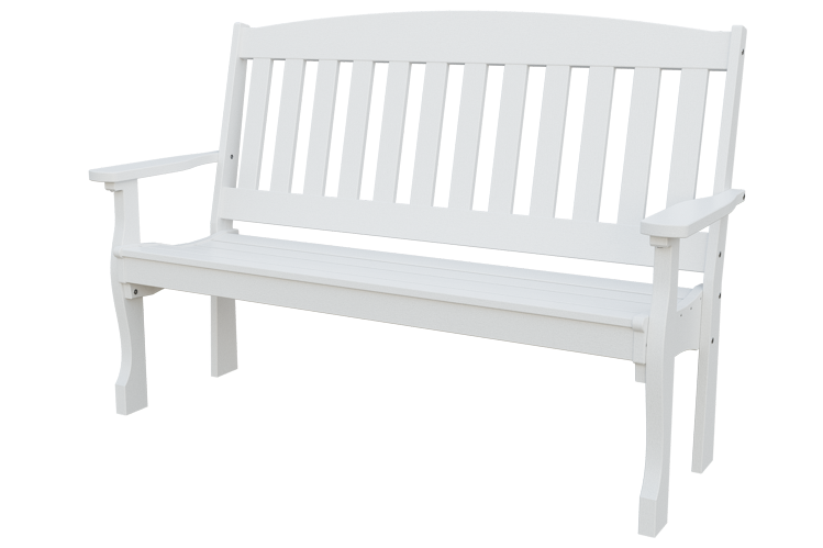 Patiova Recycled Plastic 5′ English Garden Bench - LEAD TIME TO SHIP 6 WEEKS OR LESS