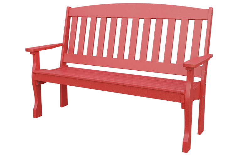 Patiova Recycled Plastic 5′ English Garden Bench - LEAD TIME TO SHIP 6 WEEKS OR LESS