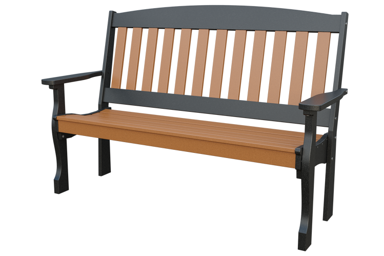 Patiova Recycled Plastic 5′ English Garden Bench - LEAD TIME TO SHIP 6 WEEKS OR LESS