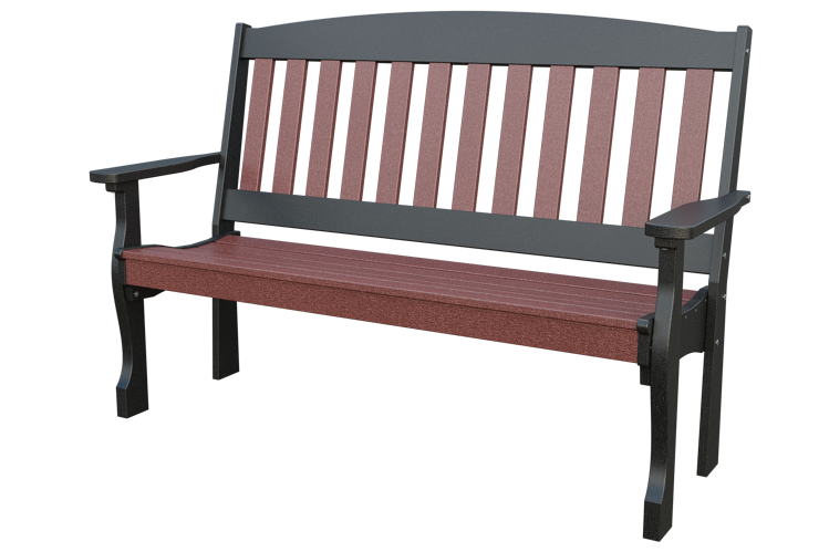 Patiova Recycled Plastic 5′ English Garden Bench - LEAD TIME TO SHIP 6 WEEKS OR LESS