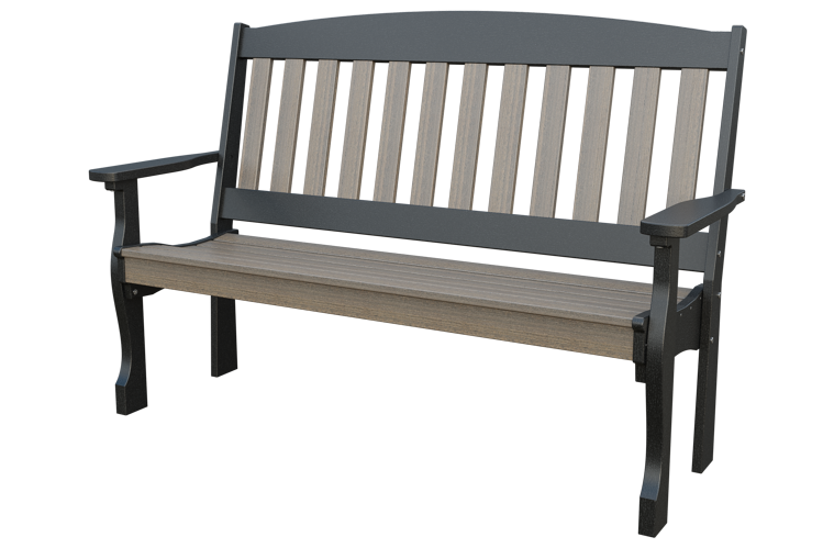 Patiova Recycled Plastic 5′ English Garden Bench - LEAD TIME TO SHIP 6 WEEKS OR LESS