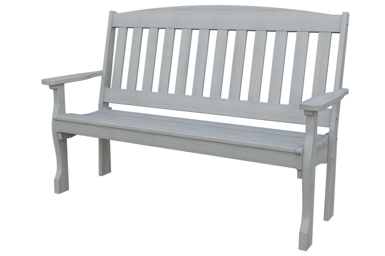 Patiova Recycled Plastic 5′ English Garden Bench - LEAD TIME TO SHIP 6 WEEKS OR LESS