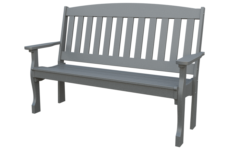 Patiova Recycled Plastic 5′ English Garden Bench - LEAD TIME TO SHIP 6 WEEKS OR LESS