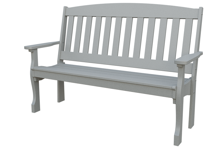 Patiova Recycled Plastic 5′ English Garden Bench - LEAD TIME TO SHIP 6 WEEKS OR LESS