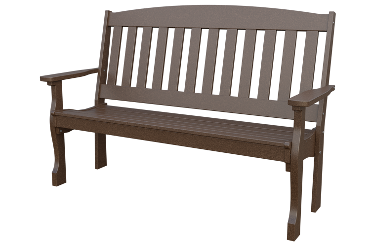 Patiova Recycled Plastic 5′ English Garden Bench - LEAD TIME TO SHIP 6 WEEKS OR LESS