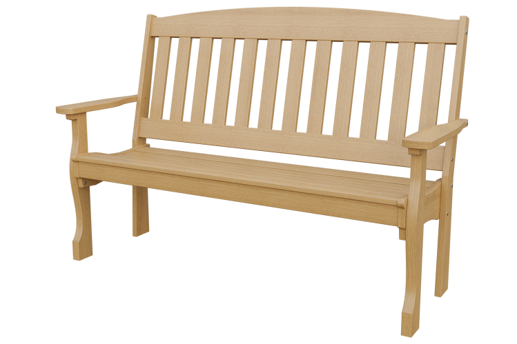 Patiova Recycled Plastic 5′ English Garden Bench - LEAD TIME TO SHIP 6 WEEKS OR LESS