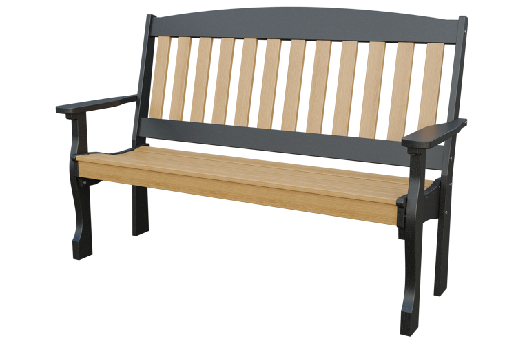 Patiova Recycled Plastic 5′ English Garden Bench - LEAD TIME TO SHIP 6 WEEKS OR LESS