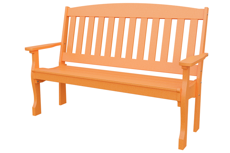 Patiova Recycled Plastic 5′ English Garden Bench - LEAD TIME TO SHIP 6 WEEKS OR LESS