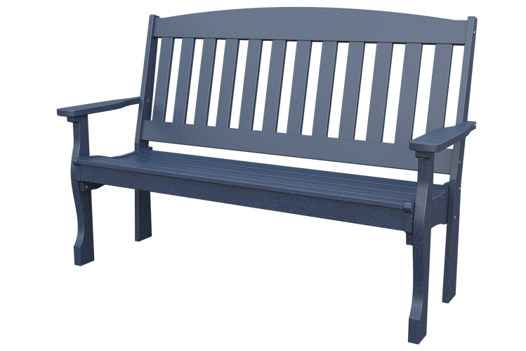 Patiova Recycled Plastic 5′ English Garden Bench - LEAD TIME TO SHIP 6 WEEKS OR LESS