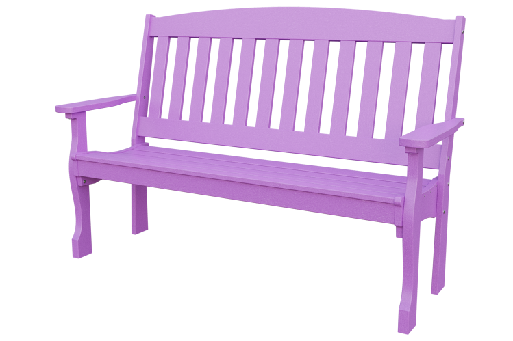 Patiova Recycled Plastic 5′ English Garden Bench - LEAD TIME TO SHIP 6 WEEKS OR LESS