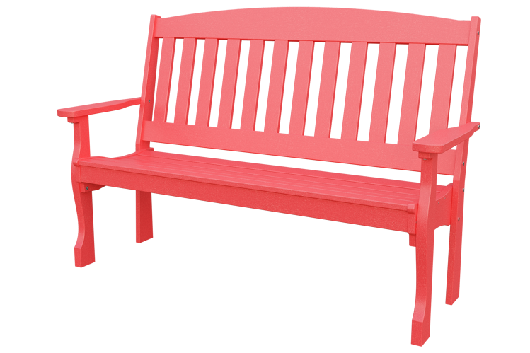 Patiova Recycled Plastic 5′ English Garden Bench - LEAD TIME TO SHIP 6 WEEKS OR LESS