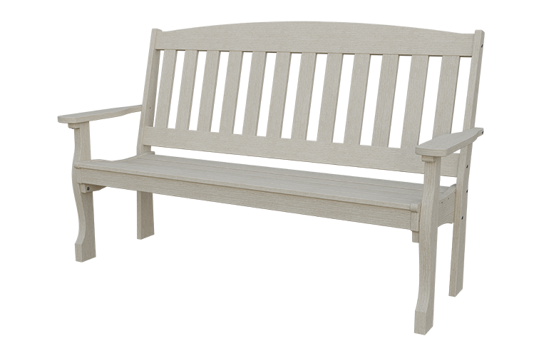 Patiova Recycled Plastic 5′ English Garden Bench - LEAD TIME TO SHIP 6 WEEKS OR LESS