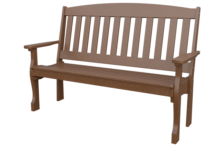 Patiova Recycled Plastic 5′ English Garden Bench - LEAD TIME TO SHIP 6 WEEKS OR LESS