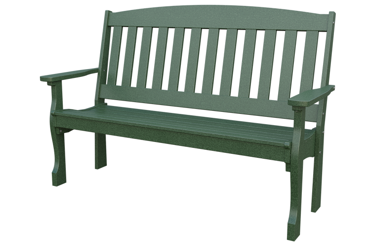 Patiova Recycled Plastic 5′ English Garden Bench - LEAD TIME TO SHIP 6 WEEKS OR LESS