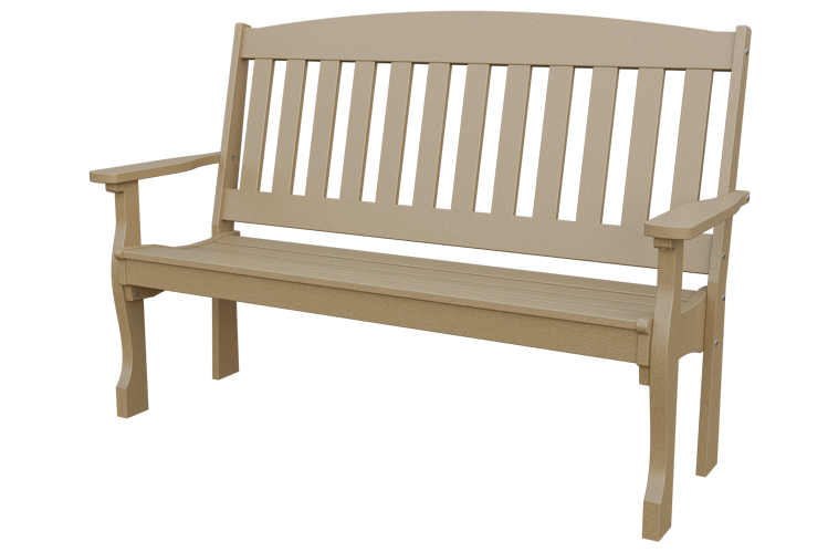 Patiova Recycled Plastic 5′ English Garden Bench - LEAD TIME TO SHIP 6 WEEKS OR LESS