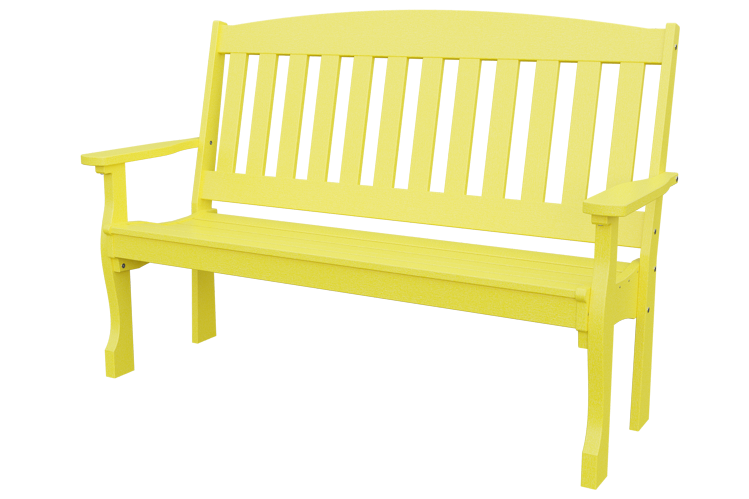 Patiova Recycled Plastic 5′ English Garden Bench - LEAD TIME TO SHIP 6 WEEKS OR LESS