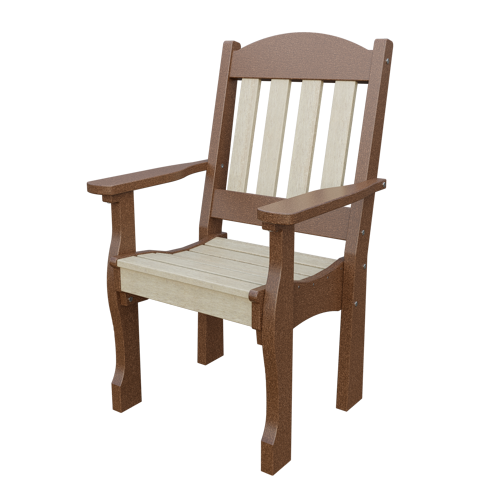 Patiova Recycled Plastic English Garden Dining Arm Chair - LEAD TIME TO SHIP 6 WEEKS OR LESS