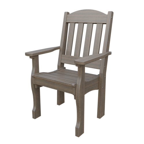 Patiova Recycled Plastic English Garden Dining Arm Chair - LEAD TIME TO SHIP 6 WEEKS OR LESS