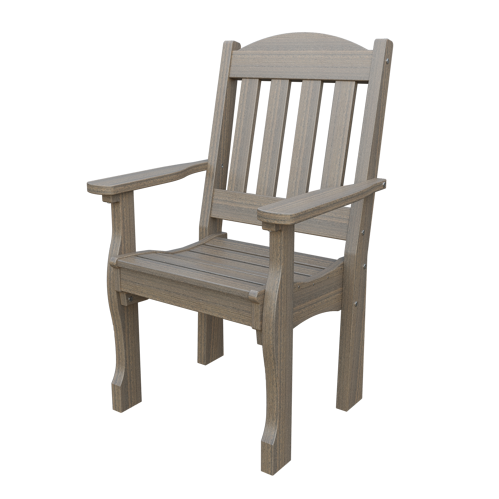 Patiova Recycled Plastic English Garden Dining Arm Chair - LEAD TIME TO SHIP 6 WEEKS OR LESS