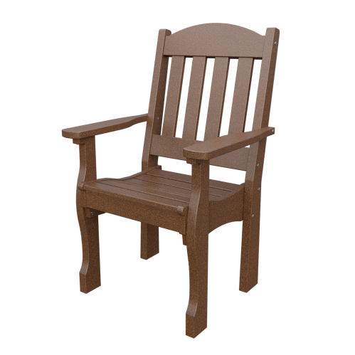 Patiova Recycled Plastic English Garden Dining Arm Chair - LEAD TIME TO SHIP 6 WEEKS OR LESS