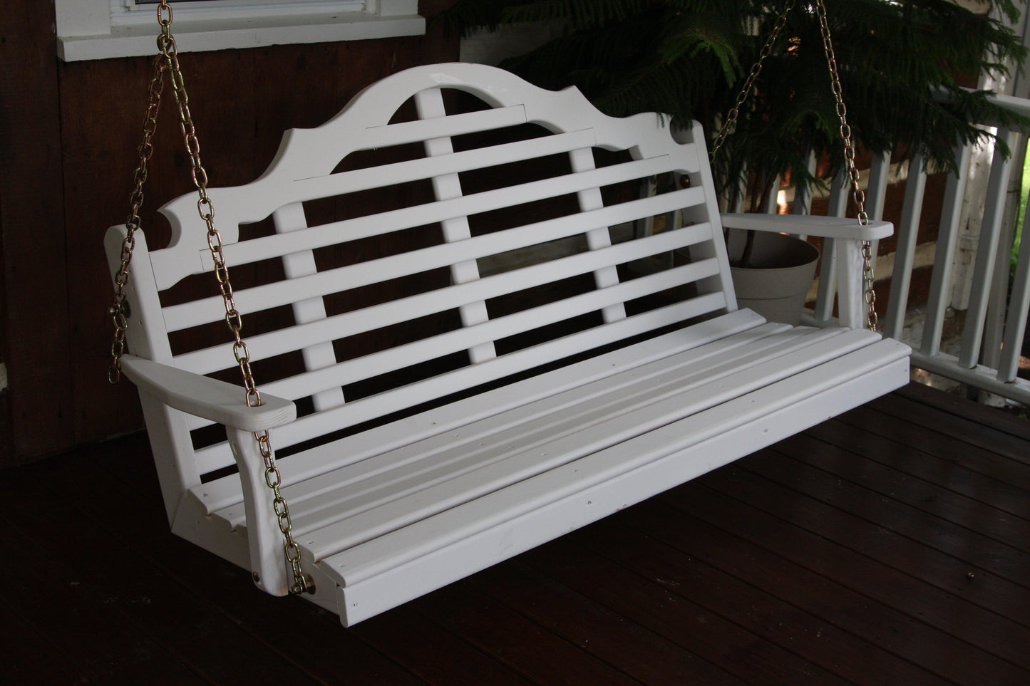 A&L Furniture Marlboro Yellow Pine 6ft Porch Swing - LEAD TIME TO SHIP 10 BUSINESS DAYS