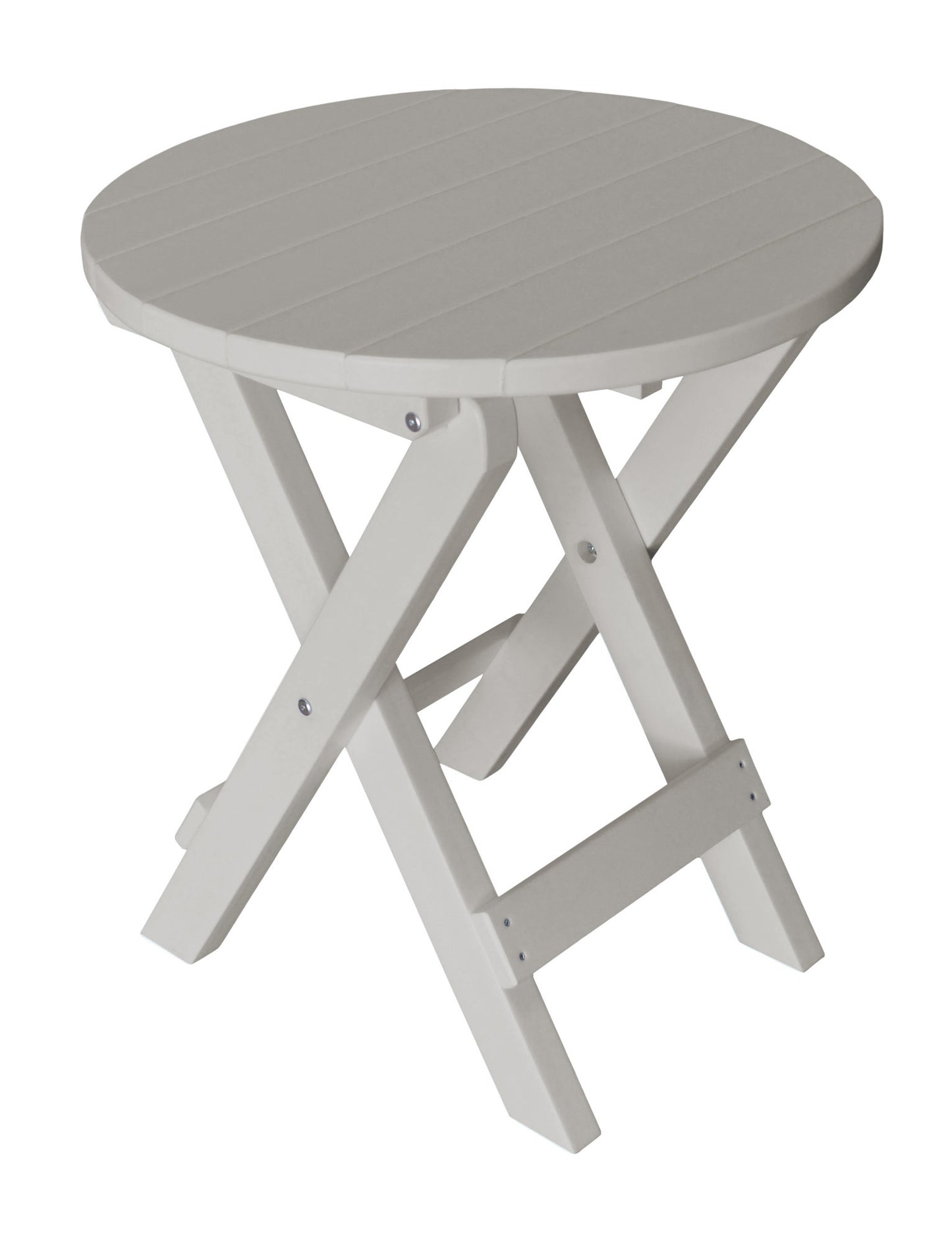 A&L Furniture Co. Recycled Plastic Round Folding Bistro Table - LEAD TIME TO SHIP 10 BUSINESS DAYS