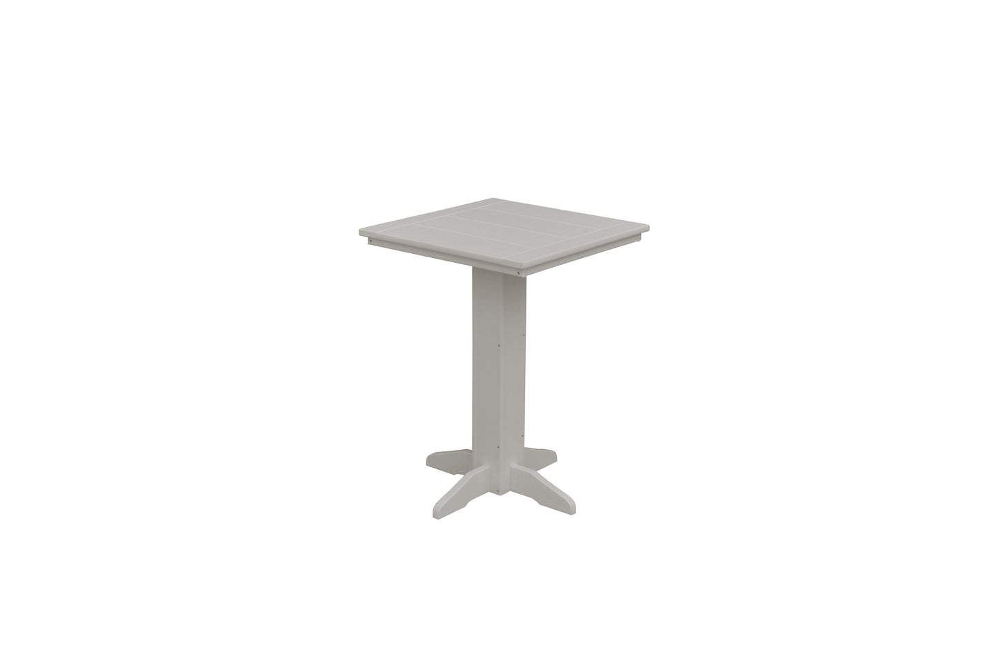 A&L Furniture Co. Recycled Plastic Square Bistro Table - LEAD TIME TO SHIP 10 BUSINESS DAYS