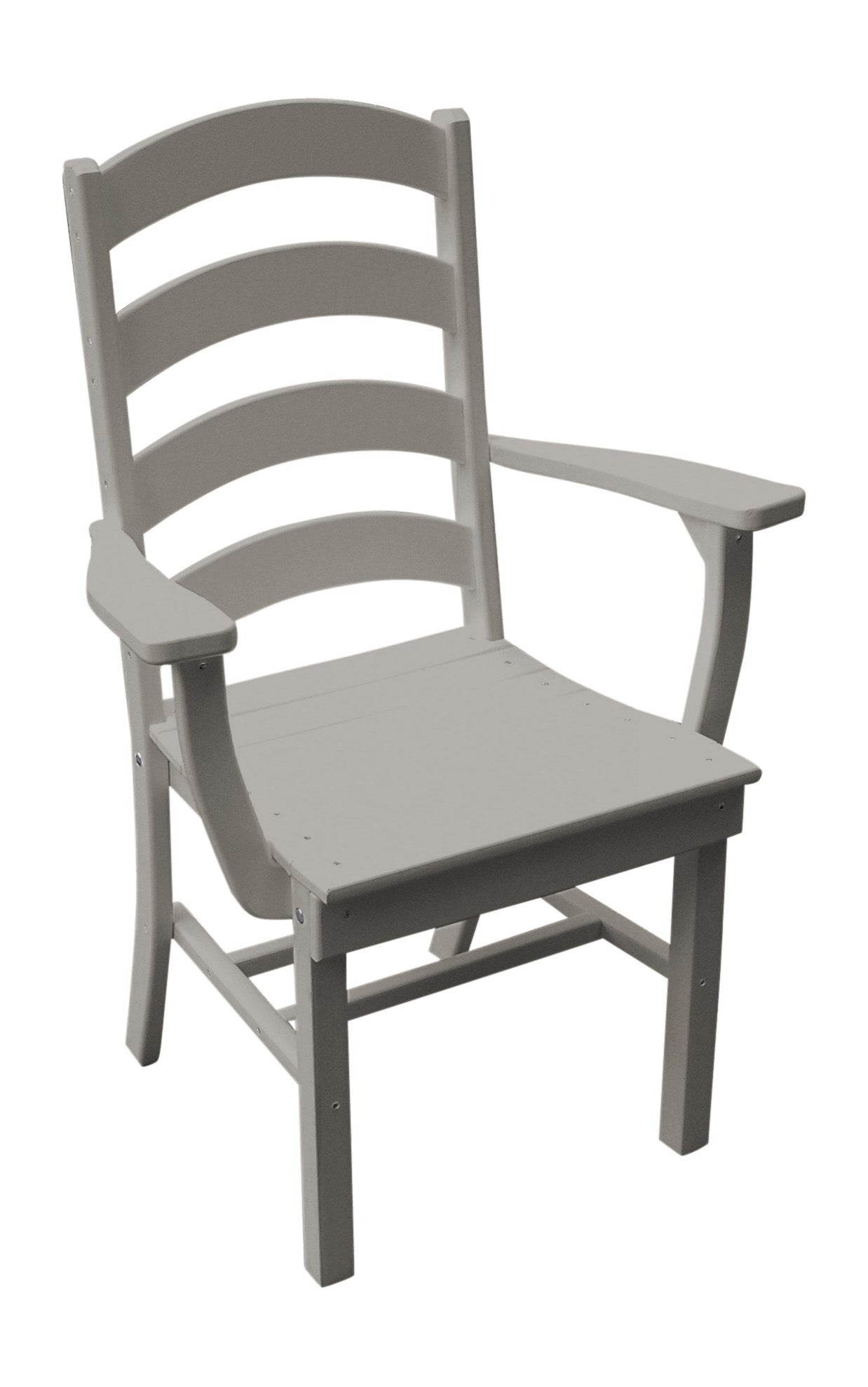 A&L Furniture Company Recycled Plastic Ladderback Dining Chair w/ Arms - LEAD TIME TO SHIP 10 BUSINESS DAYS