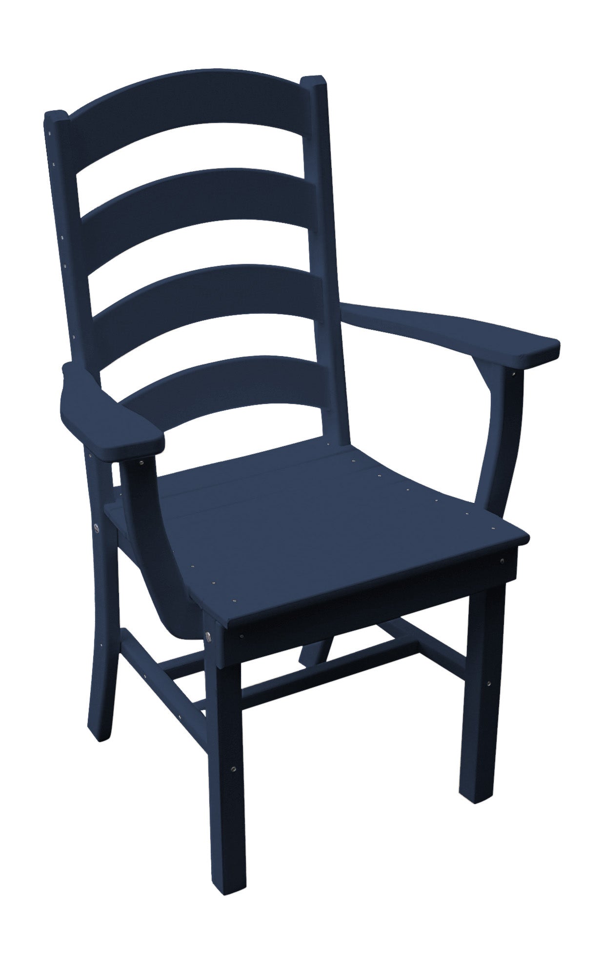 A&L Furniture Company Recycled Plastic Ladderback Dining Chair w/ Arms - LEAD TIME TO SHIP 10 BUSINESS DAYS