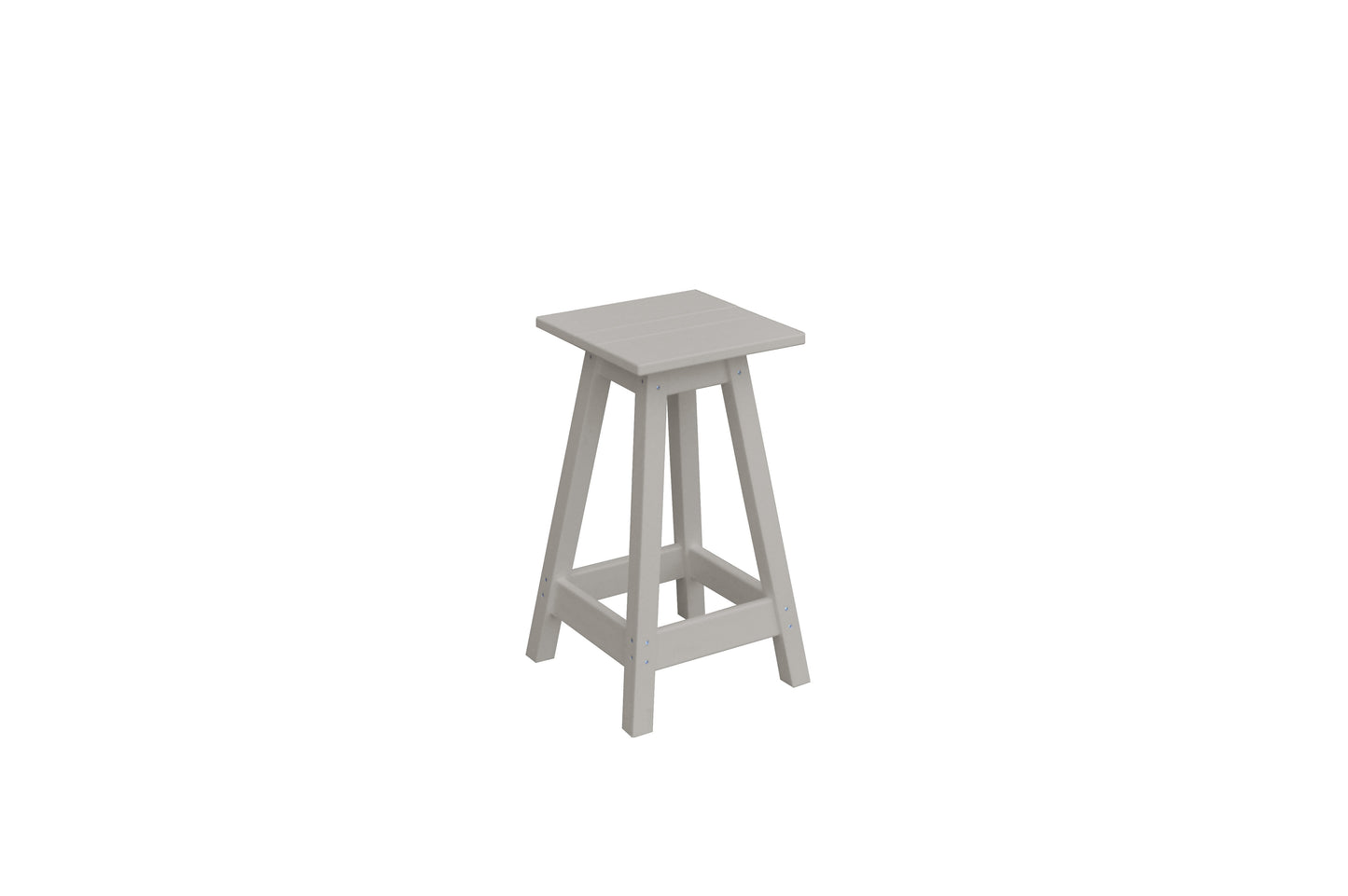 A&L Furniture Co. Recycled Plastic Square Stool (Counter Height) - LEAD TIME TO SHIP 10 BUSINESS DAYS