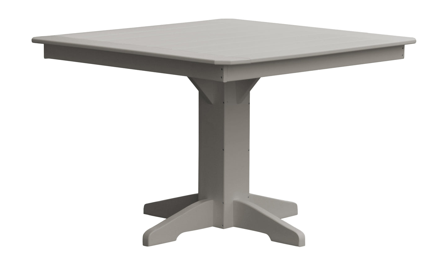 A&L Furniture Recycled Plastic 44" Square Dining Table - LEAD TIME TO SHIP 10 BUSINESS DAYS