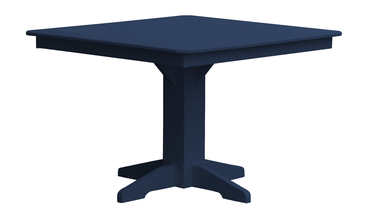 A&L Furniture Recycled Plastic 44" Square Dining Table - LEAD TIME TO SHIP 10 BUSINESS DAYS