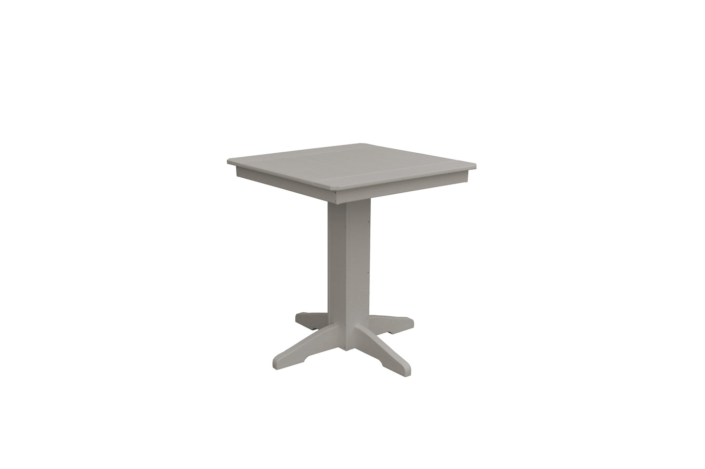 A&L Furniture Co. Recycled Plastic 33" Square Balcony Table (COUNTER HEIGHT)  - LEAD TIME TO SHIP 10 BUSINESS DAYS