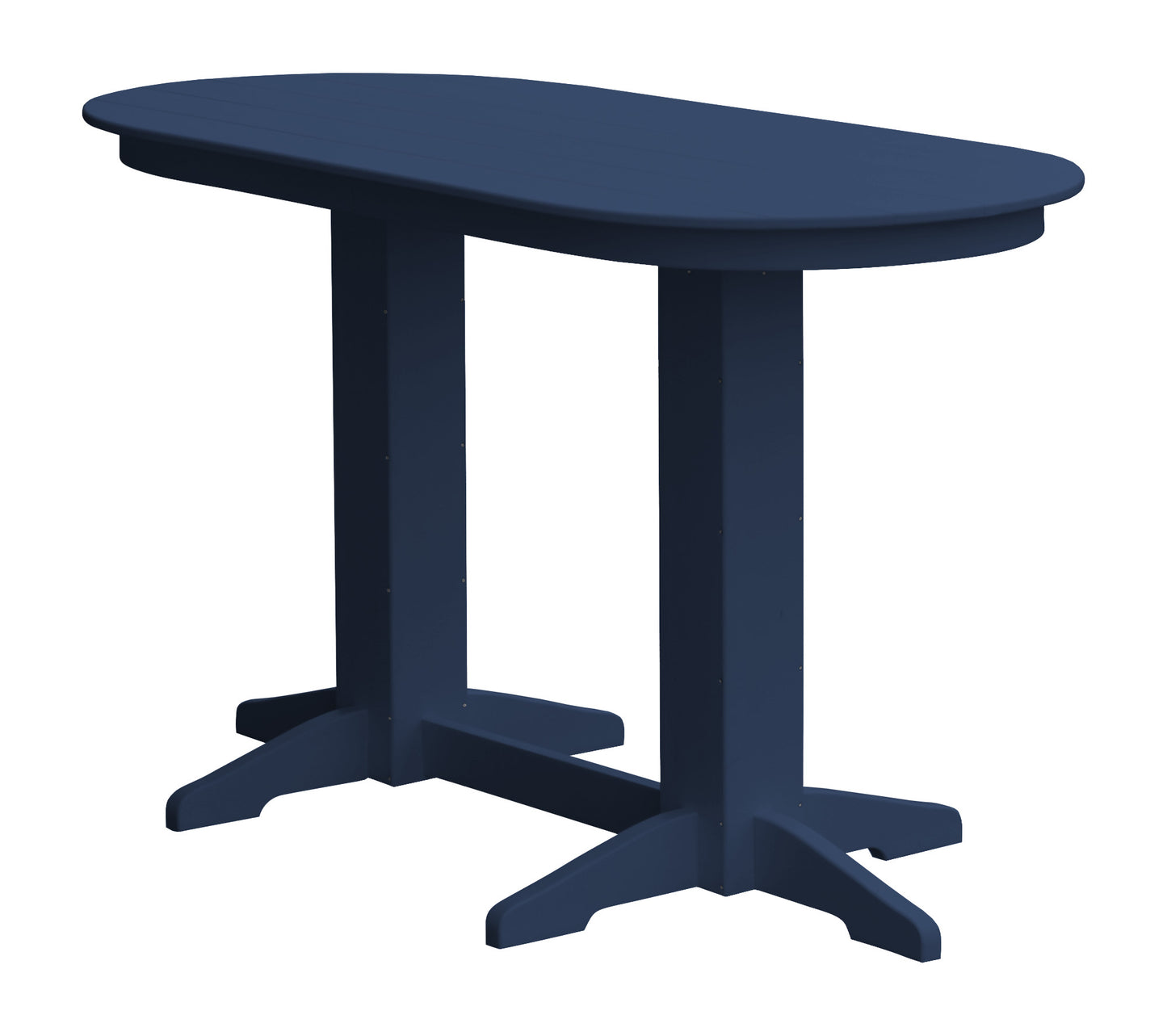 A&L Furniture Recycled Plastic 6' Oval Bar Table - LEAD TIME TO SHIP 10 BUSINESS DAYS