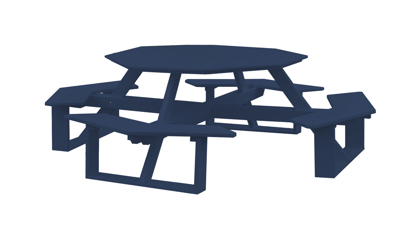 A&L FURNITURE CO.  Recycled Plastic 54" Octagon Walk-In Picnic Table  - LEAD TIME TO SHIP 10 BUSINESS DAYS