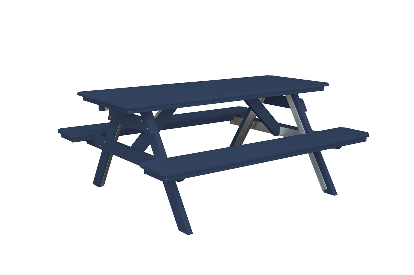 A&L Furniture Co. Recycled Plastic 6' Picnic Table  - LEAD TIME TO SHIP 10 BUSINESS DAYS