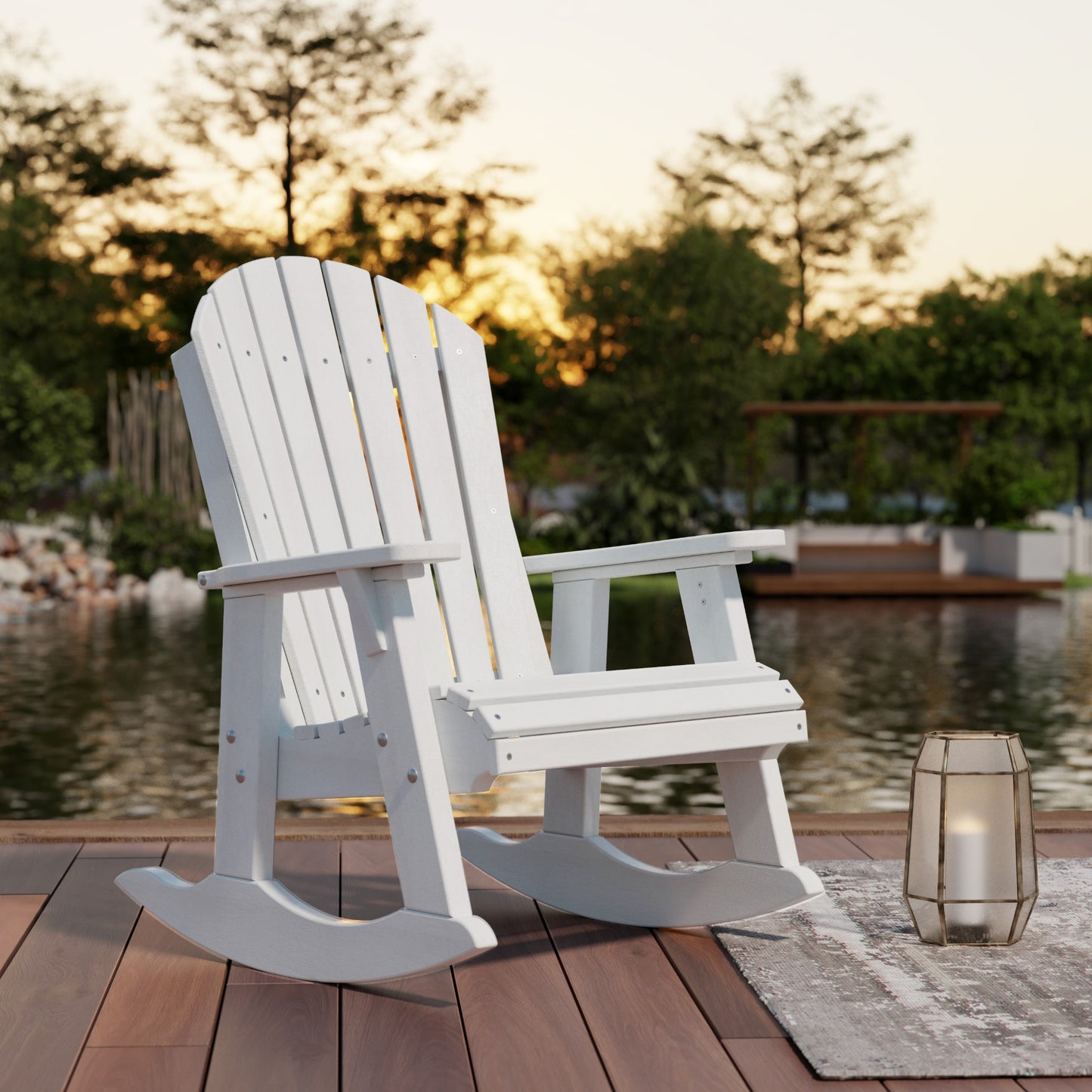 Wildridge Heritage Adirondack Rocking Chair (QUICK SHIP) - SHIPS WITHIN 3 TO 4 BUSINESS DAYS