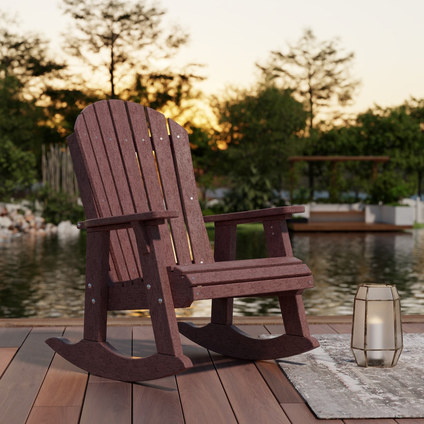 Wildridge Heritage Adirondack Rocking Chair (QUICK SHIP) - SHIPS WITHIN 3 TO 4 BUSINESS DAYS