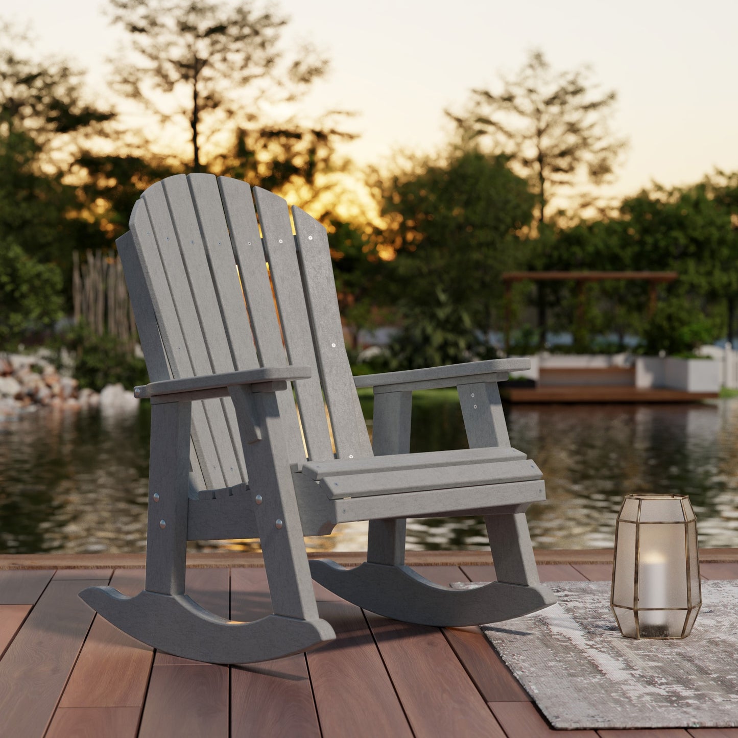 Wildridge Heritage Adirondack Rocking Chair (QUICK SHIP) - SHIPS WITHIN 3 TO 4 BUSINESS DAYS