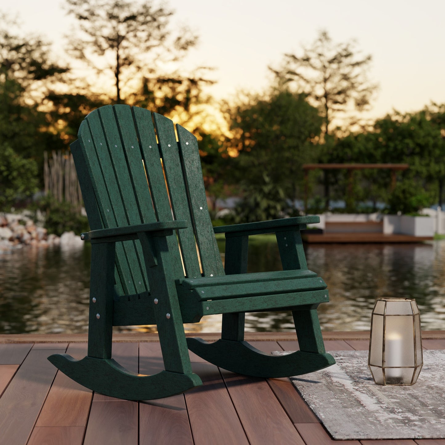 Wildridge Heritage Adirondack Rocking Chair (QUICK SHIP) - SHIPS WITHIN 3 TO 4 BUSINESS DAYS