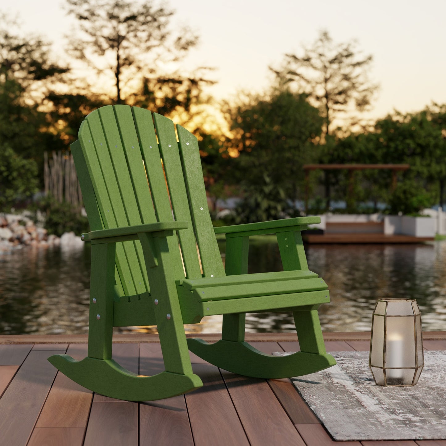 Wildridge Heritage Adirondack Rocking Chair (QUICK SHIP) - SHIPS WITHIN 3 TO 4 BUSINESS DAYS